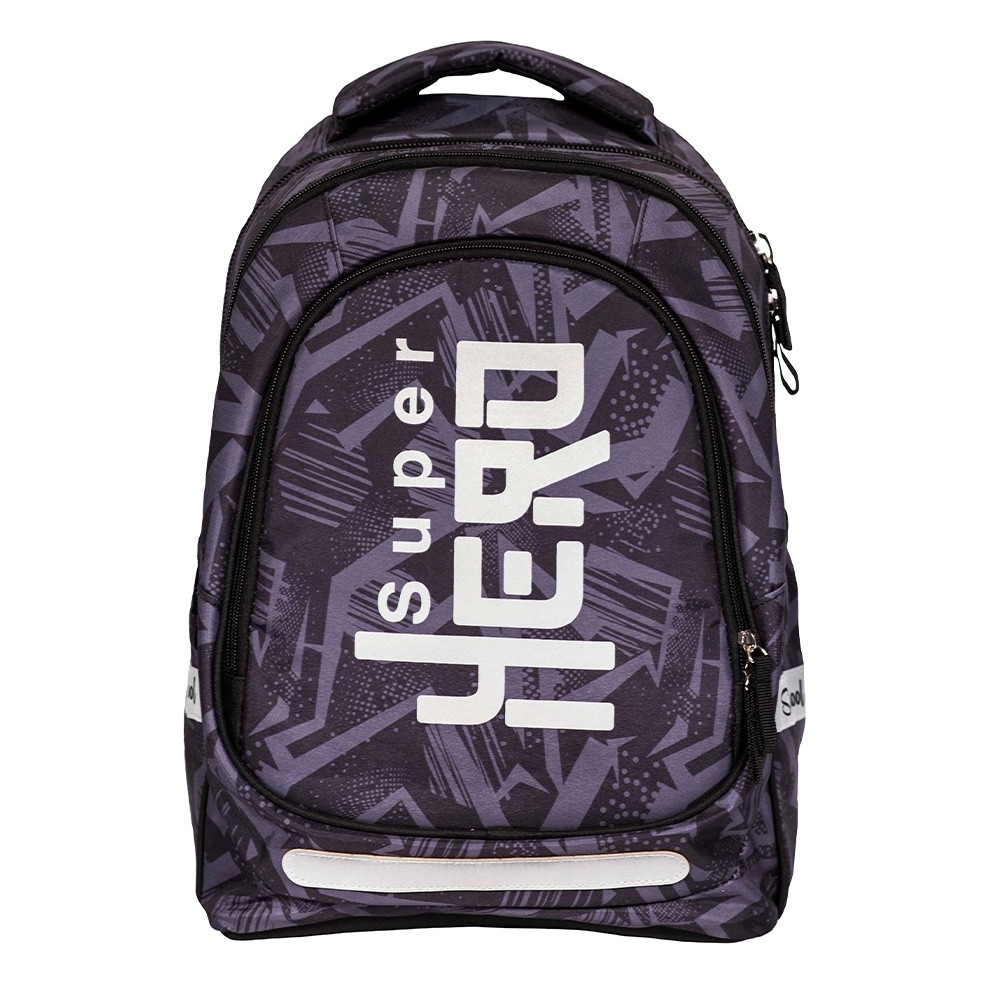 Ghiozdan grafica SUPER HERO, clasele I-IV, compartimente spatioase, bretele reglabile, inaltime 41 cm - imagine 4